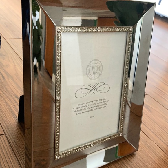 Black Chrome and clear stone picture Frame - Picture 3 of 3